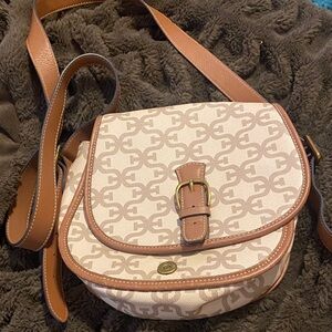 Sam Edelman Tan and Cream Crossbody Bag